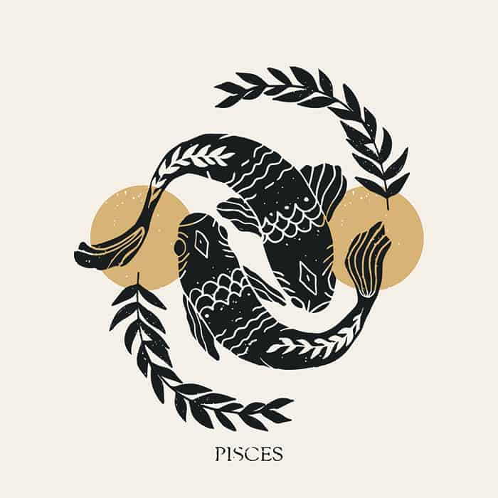 Pisces Symbol - Two Fish