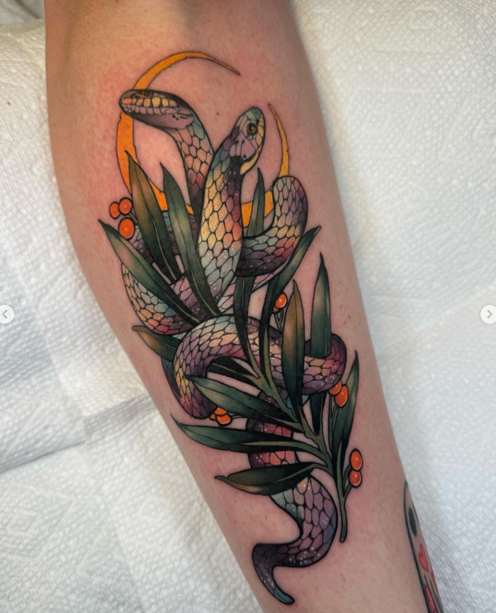 Snakes and Plants Tattoo