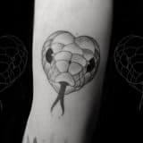 Snake Tattoos - heart