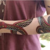 Snake Tattoos - red and black