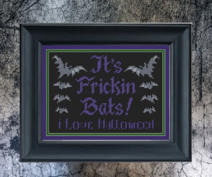 Halloween Cross Stitch Patterns - It's Frickin Bats