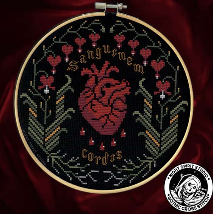 Halloween Cross Stitch Patterns - Bleeding Heart