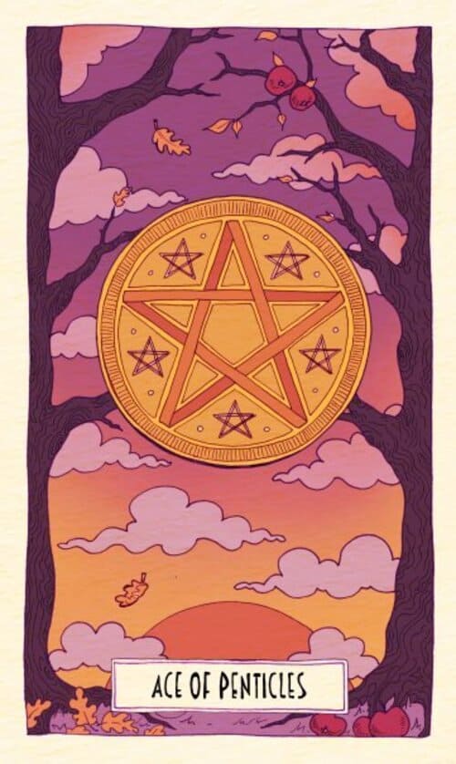 Ace of Pentacles Tarot Card Meanings - Sapphic Magic Deck