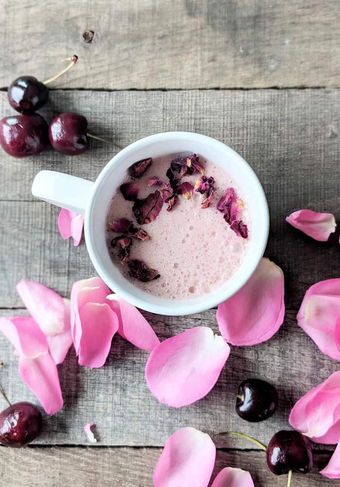Beltane Recipes and Foods - Vanilla Rose Moon Milk