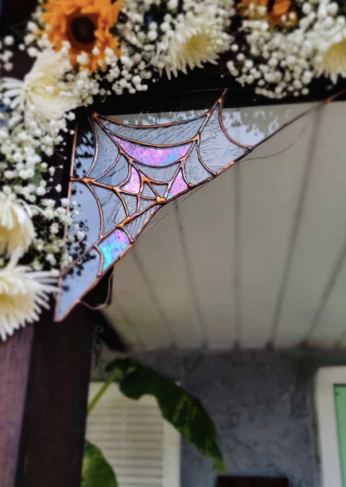 Best Halloween Decor 2023 - Stained Glass Spiderweb