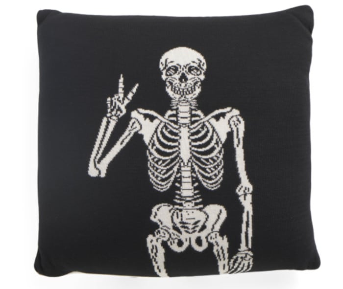 Best Halloween Decor 2023 - Reversible Skeleton Pillow