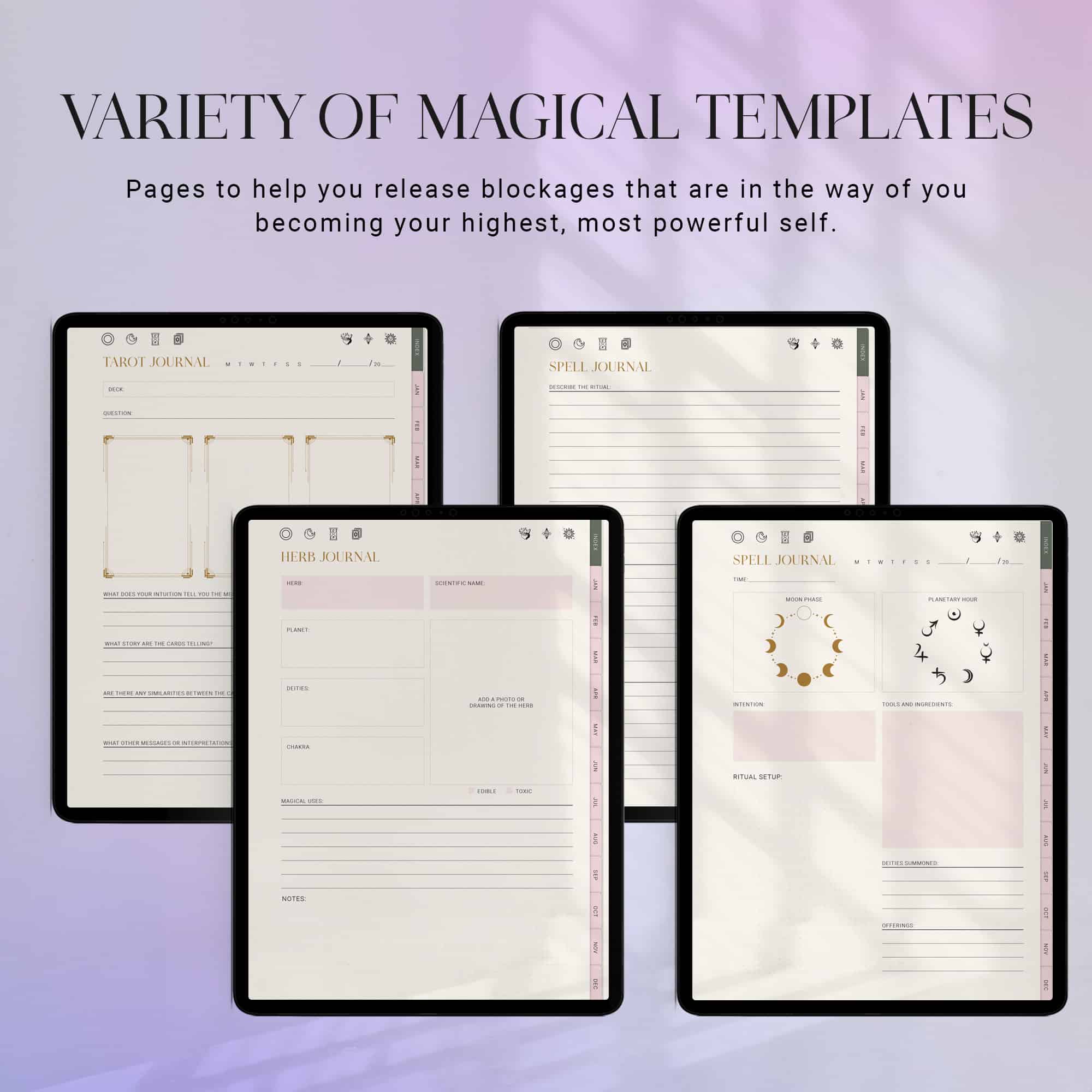 Witchy Digital Planner - magical templates