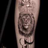 Leo Tattoos - lion with crown