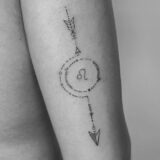 Leo Tattoos - glyph with arrow