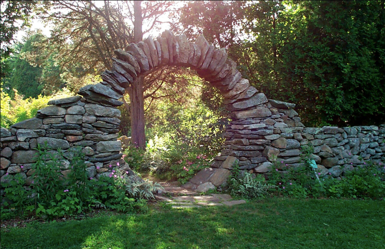 moon gate at Kinney Azalea Garden