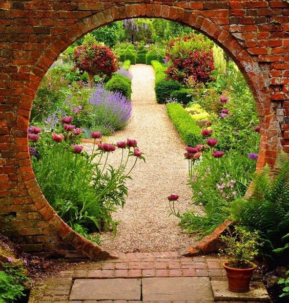 landscaped garden gate