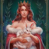 The Empress Tarot Card - queen holding bunny
