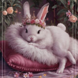 Empress - Bunny on Pillow with Roses